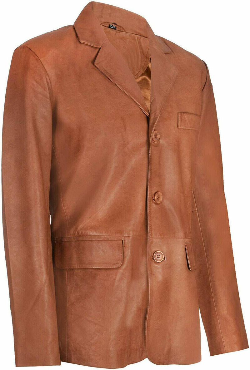 Koza Leathers Men's Real Lambskin Leather Blazer KB146