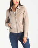 Biker / Motorcycle Jacket - Women Real Lambskin Leather Biker Jacket KW291 - Koza Leathers