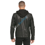 Biker Jacket - Men Real Lambskin Motorcycle Leather Biker Jacket KM215 - Koza Leathers