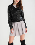 Biker / Motorcycle Jacket - Women Real Lambskin Leather Biker Jacket KW292 - Koza Leathers