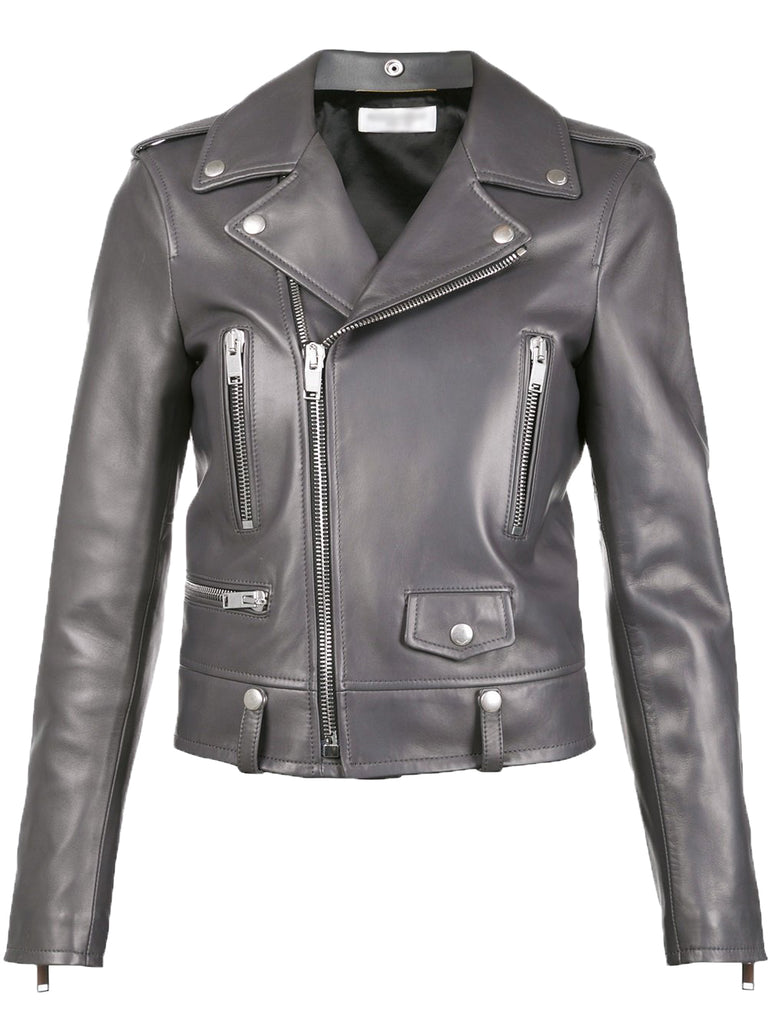 Biker / Motorcycle Jacket - Women Real Lambskin Leather Biker Jacket KW538 - Koza Leathers