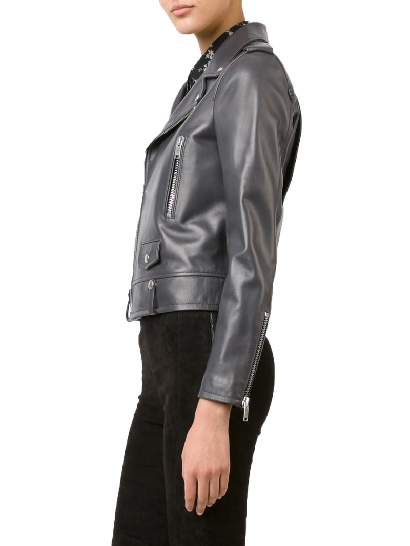 Biker / Motorcycle Jacket - Women Real Lambskin Leather Biker Jacket KW538 - Koza Leathers