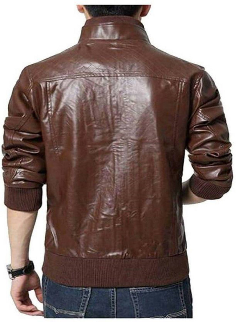 Biker Jacket - Men Real Lambskin Motorcycle Leather Biker Jacket KM492 - Koza Leathers
