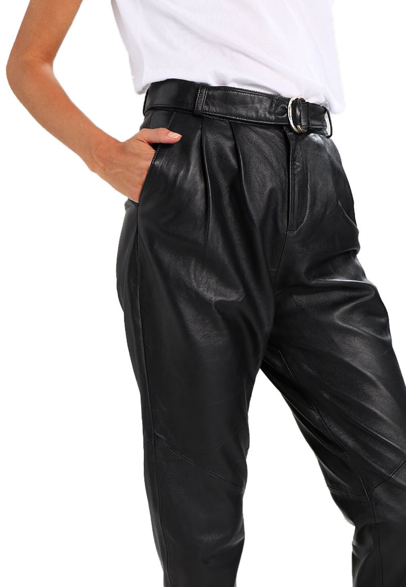 Koza Leathers Women's Real Lambskin Leather Capri Pant WP049