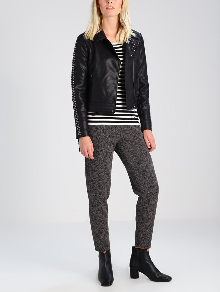 Biker / Motorcycle Jacket - Women Real Lambskin Leather Biker Jacket KW293 - Koza Leathers