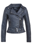 Biker / Motorcycle Jacket - Women Real Lambskin Leather Biker Jacket KW294 - Koza Leathers