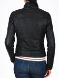 Biker / Motorcycle Jacket - Women Real Lambskin Leather Biker Jacket KW083 - Koza Leathers
