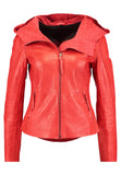 Biker / Motorcycle Jacket - Women Real Lambskin Leather Biker Jacket KW295 - Koza Leathers