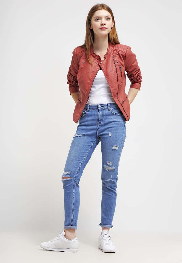 Biker / Motorcycle Jacket - Women Real Lambskin Leather Biker Jacket KW084 - Koza Leathers