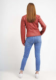 Biker / Motorcycle Jacket - Women Real Lambskin Leather Biker Jacket KW084 - Koza Leathers