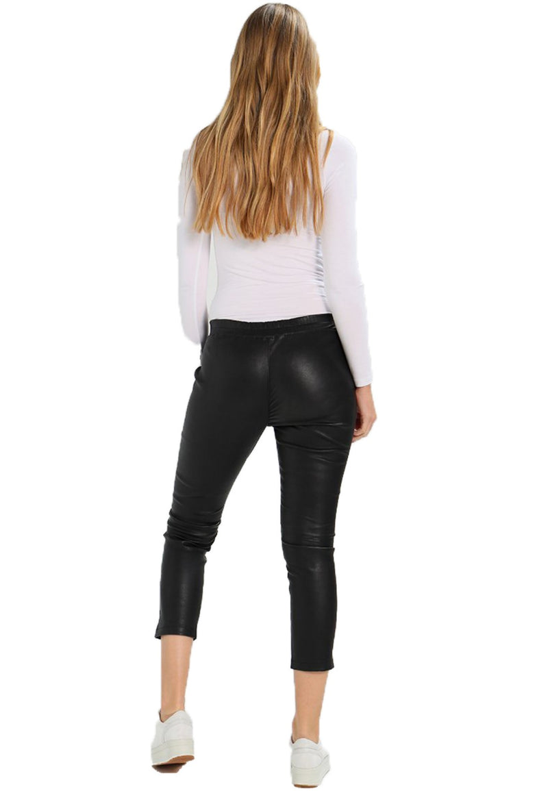 Koza Leathers Women's Real Lambskin Leather Capri Pant WP047