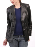 Koza Leathers Women's Real Lambskin Leather Blazer BW061