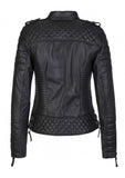 Biker / Motorcycle Jacket - Women Real Lambskin Leather Biker Jacket KW085 - Koza Leathers