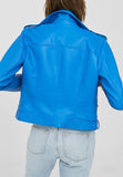 Biker / Motorcycle Jacket - Women Real Lambskin Leather Biker Jacket KW296 - Koza Leathers