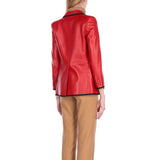 Koza Leathers Women's Real Lambskin Leather Blazer BW090