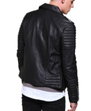 Koza Leathers Men's Genuine Lambskin Leather Biker Jacket NJ003