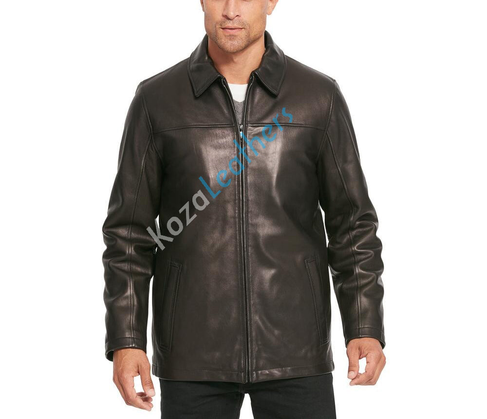 Koza Leathers Men's Genuine Lambskin Bomber Leather Jacket NJ007