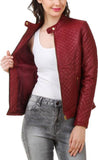 Biker / Motorcycle Jacket - Women Real Lambskin Leather Biker Jacket KW384 - Koza Leathers