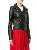 Biker / Motorcycle Jacket - Women Real Lambskin Leather Biker Jacket KW549 - Koza Leathers
