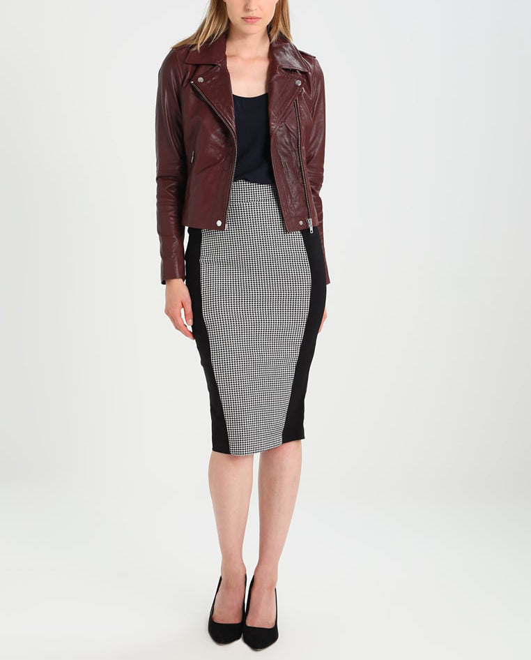 Biker / Motorcycle Jacket - Women Real Lambskin Leather Biker Jacket KW196 - Koza Leathers