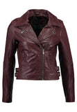 Biker / Motorcycle Jacket - Women Real Lambskin Leather Biker Jacket KW196 - Koza Leathers
