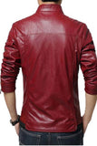 Biker Jacket - Men Real Lambskin Motorcycle Leather Biker Jacket KM499 - Koza Leathers