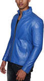 Biker Jacket - Men Real Lambskin Motorcycle Leather Biker Jacket KM501 - Koza Leathers