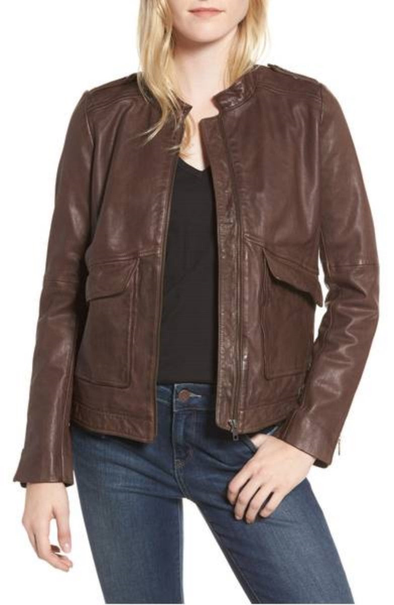 Biker / Motorcycle Jacket - Women Real Lambskin Leather Biker Jacket KW363 - Koza Leathers