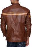 Biker Jacket - Men Real Lambskin Motorcycle Leather Biker Jacket KM504 - Koza Leathers