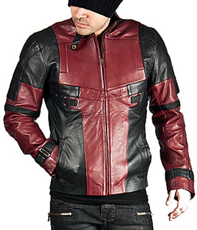Biker Jacket - Men Real Lambskin Motorcycle Leather Biker Jacket KM506 - Koza Leathers