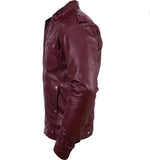 Biker Jacket - Men Real Lambskin Motorcycle Leather Biker Jacket KM507 - Koza Leathers
