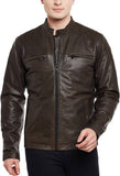 Biker Jacket - Men Real Lambskin Motorcycle Leather Biker Jacket KM389 - Koza Leathers