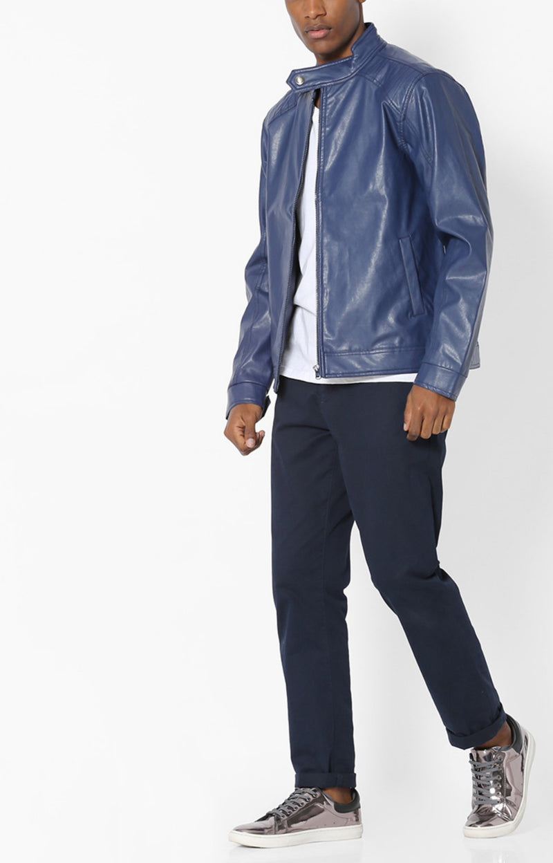 Biker Jacket - Men Real Lambskin Motorcycle Leather Biker Jacket KM609 - Koza Leathers