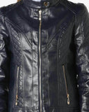 Biker / Motorcycle Jacket - Women Real Lambskin Leather Biker Jacket KW565 - Koza Leathers