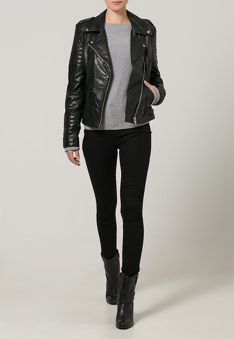 Biker / Motorcycle Jacket - Women Real Lambskin Leather Biker Jacket KW197 - Koza Leathers