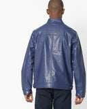 Biker Jacket - Men Real Lambskin Motorcycle Leather Biker Jacket KM609 - Koza Leathers