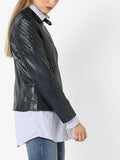 Biker / Motorcycle Jacket - Women Real Lambskin Leather Biker Jacket KW565 - Koza Leathers