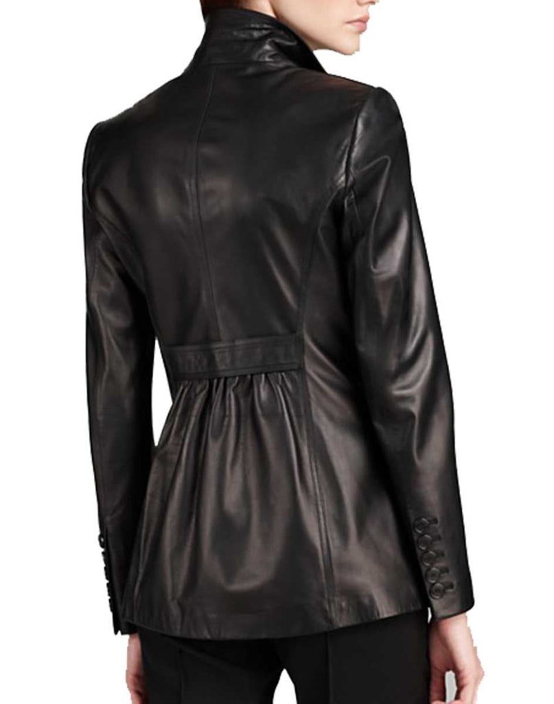 Koza Leathers Women's Real Lambskin Leather Blazer BW025