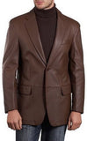 Leather Blazer - Men Real Sheepskin Leather Blazer KB003 - Koza Leathers