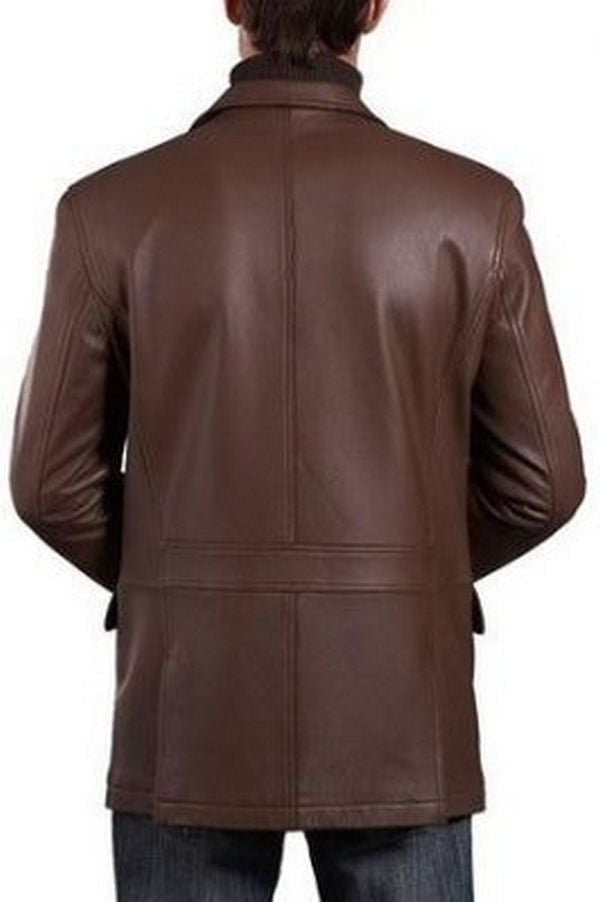 Leather Blazer - Men Real Sheepskin Leather Blazer KB003 - Koza Leathers