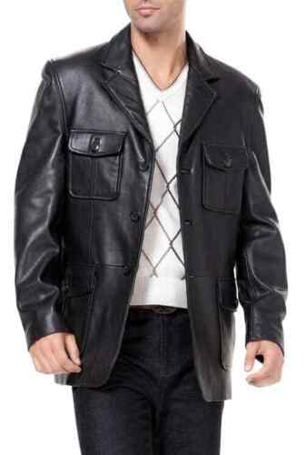 Koza Leathers Men's Real Lambskin Leather Blazer KB149