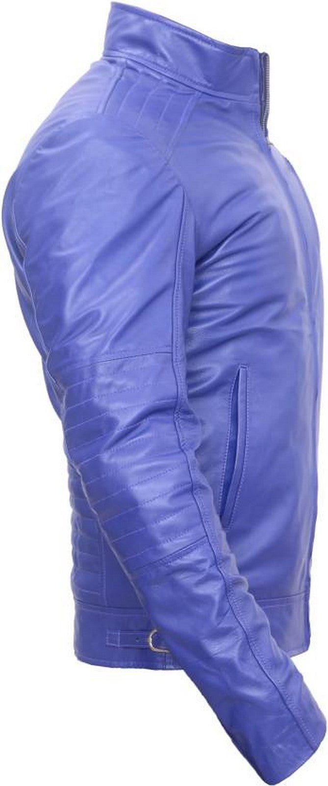 Biker Jacket - Men Real Lambskin Motorcycle Leather Biker Jacket KM508 - Koza Leathers