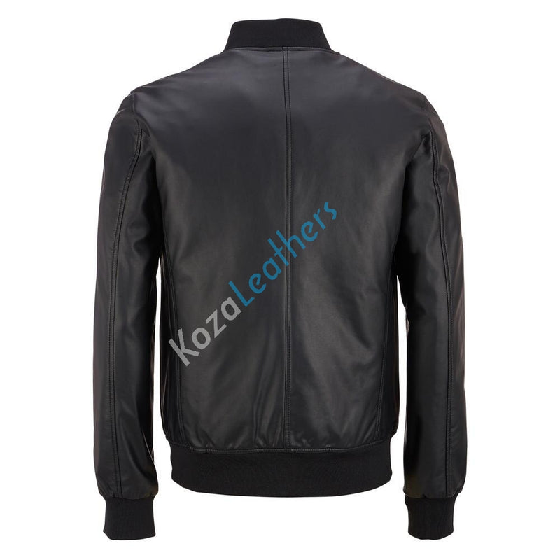 Biker Jacket - Men Real Lambskin Motorcycle Leather Biker Jacket KM224 - Koza Leathers
