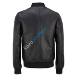 Biker Jacket - Men Real Lambskin Motorcycle Leather Biker Jacket KM224 - Koza Leathers