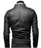 Biker Jacket - Men Real Lambskin Motorcycle Leather Biker Jacket KM509 - Koza Leathers