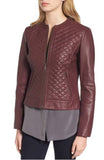 Biker / Motorcycle Jacket - Women Real Lambskin Leather Biker Jacket KW370 - Koza Leathers