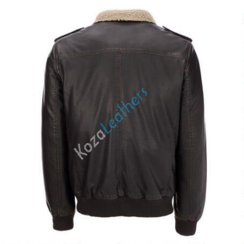Biker Jacket - Men Real Lambskin Motorcycle Leather Biker Jacket KM225 - Koza Leathers
