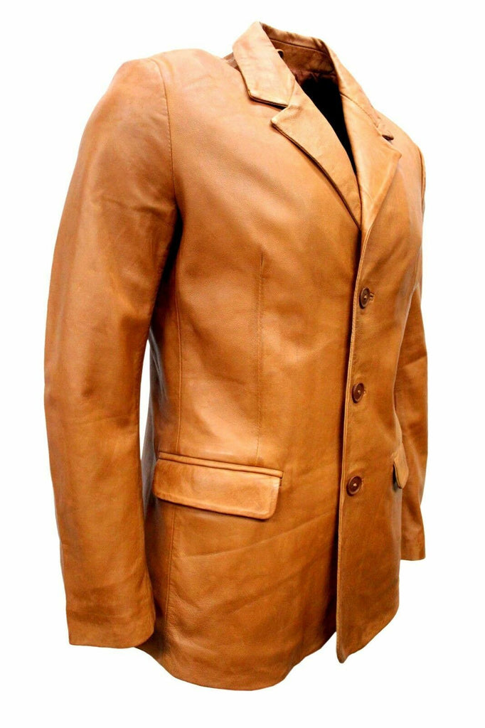 Koza Leathers Men's Real Lambskin Leather Blazer KB150