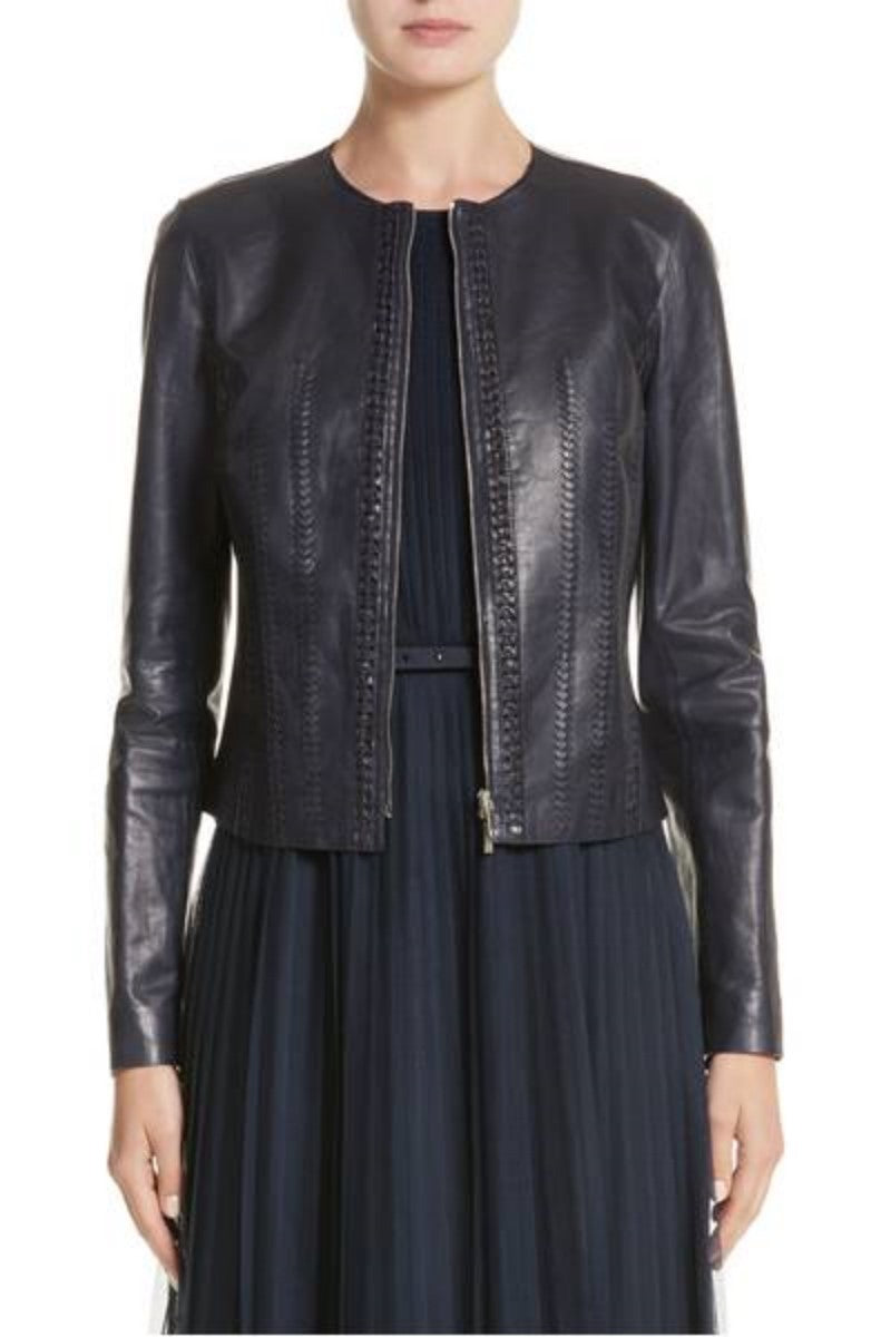 Biker / Motorcycle Jacket - Women Real Lambskin Leather Biker Jacket KW372 - Koza Leathers