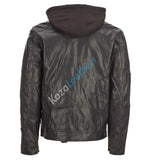 Biker Jacket - Men Real Lambskin Motorcycle Leather Biker Jacket KM227 - Koza Leathers